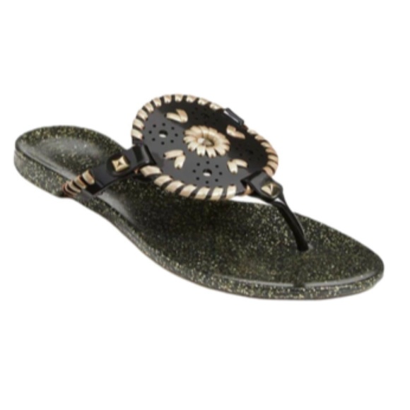 Jack Rogers Georgia Glittery Jelly Thong  Sandals - New In Box - Picture 14 of 17